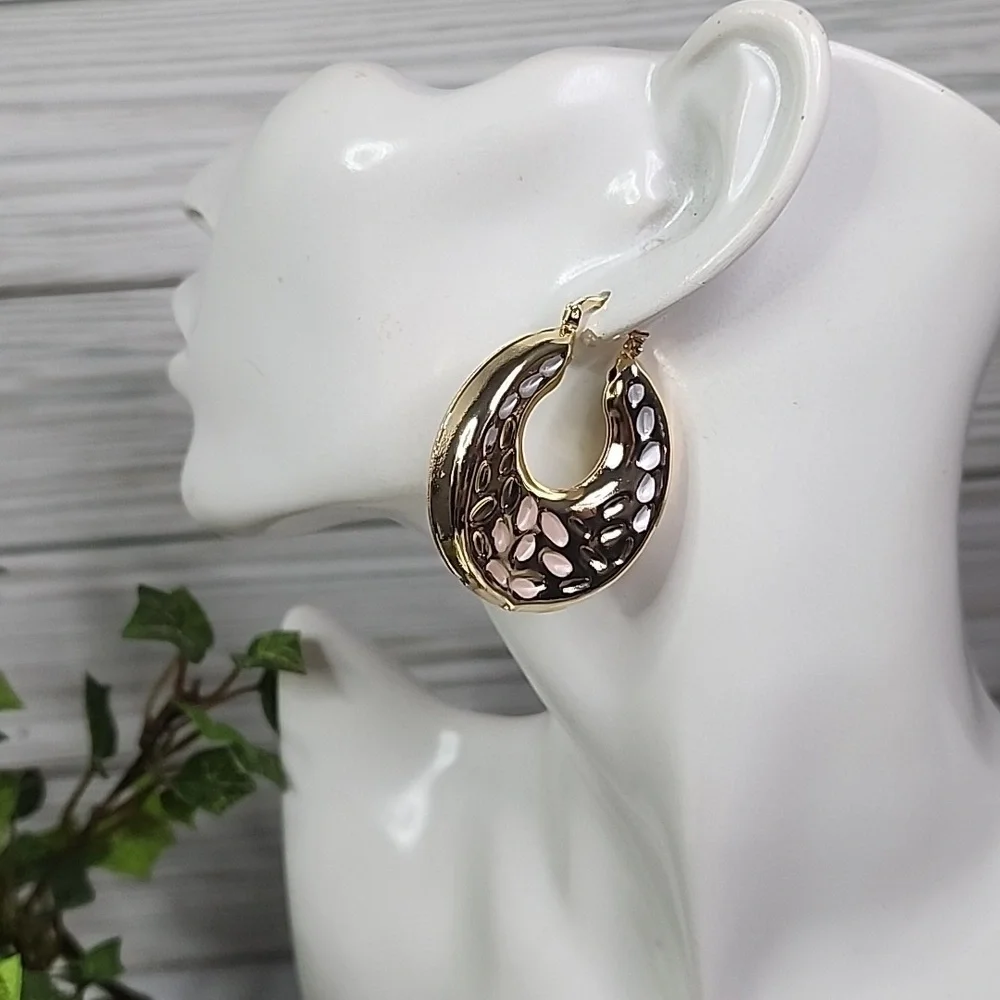 Gold Filled Chunky Hoop Earrings